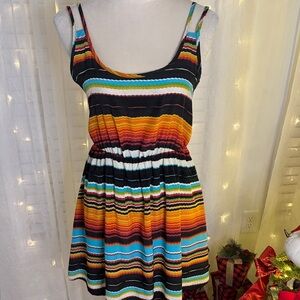 Altar'd State Colorful Striped Mini Dress